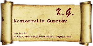 Kratochvila Gusztáv névjegykártya