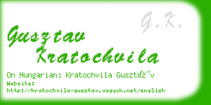 gusztav kratochvila business card